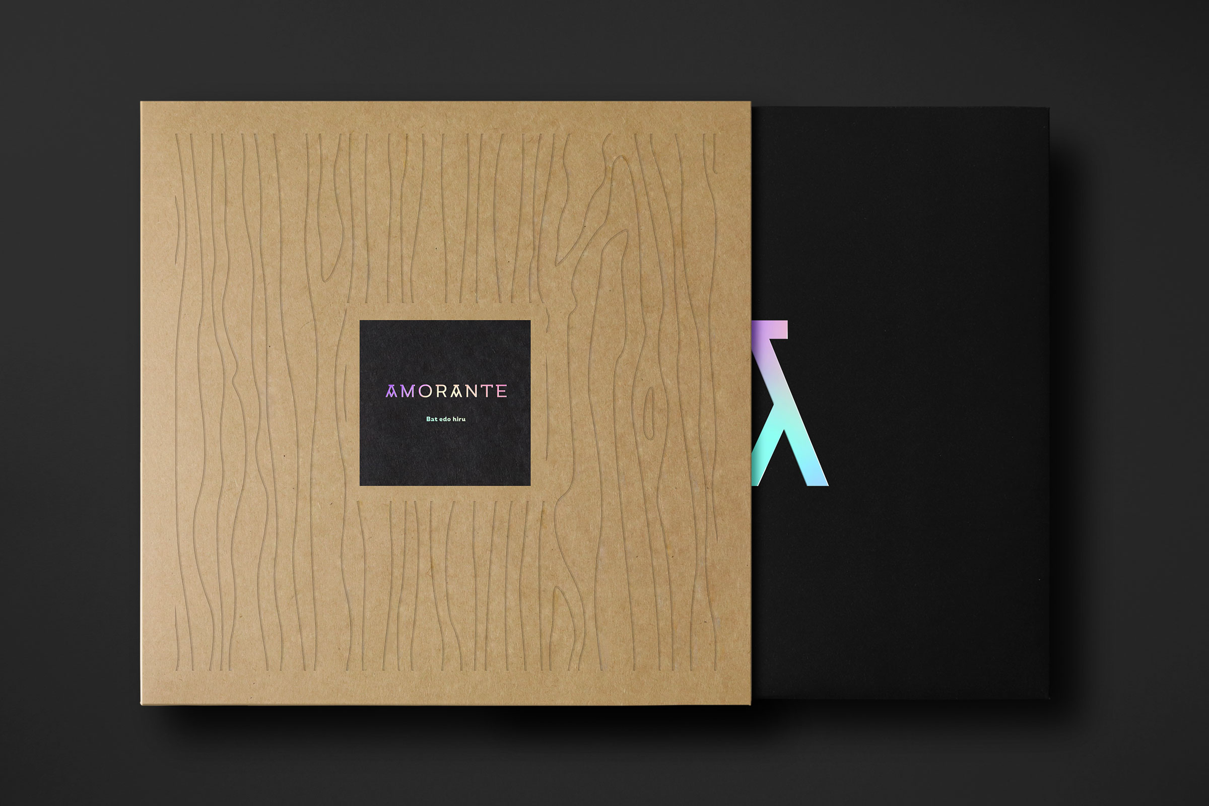 Diseño del packaging para el disco Bat edo hiru de Amorante